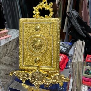 Gold Quran Cover and Stand (Turkey)
